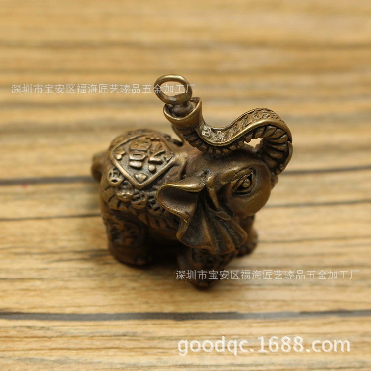 Brass copper keychain, handmade