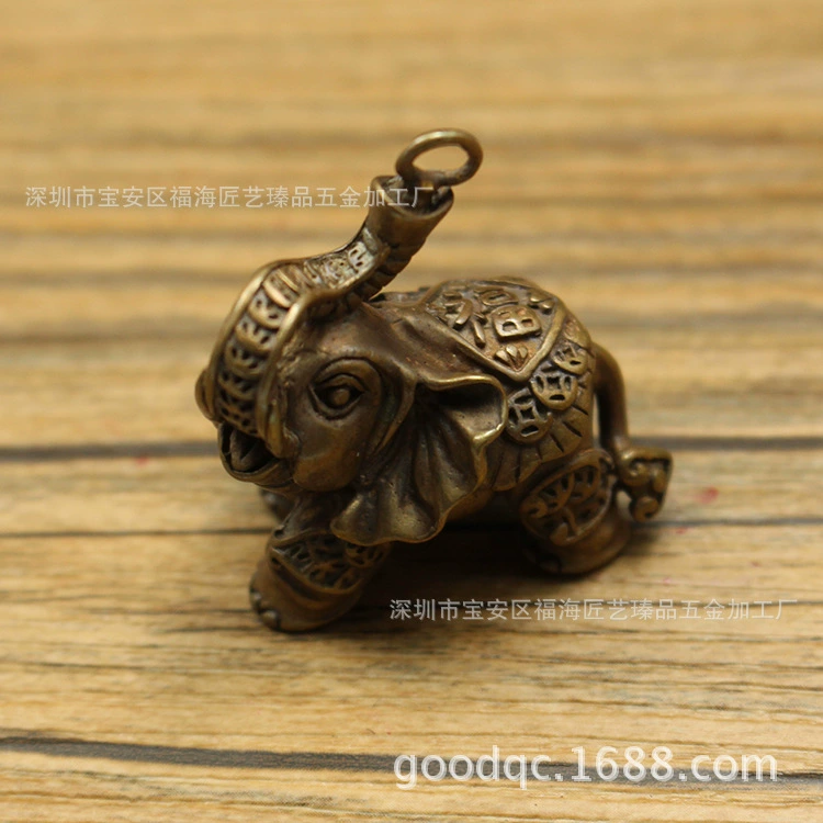 Brass copper keychain, handmade