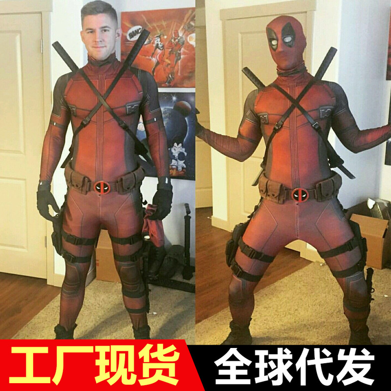 Deadpool cosplay Anime Costume Performance Suit Lycra Leotard Superhero Costume Stage Party Suit