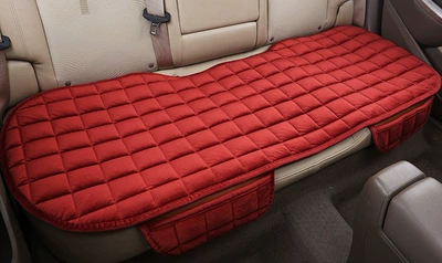 Seat cushion, seat cover, Cushion Winter Plush Three-Piece - rear-red