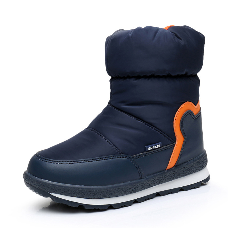 Kids' Shoes Snow Boots Winter Children's Boots Mid Tube Waterproof Non Slip Plus Velvet Cold Proof Suede Children's Shoes Cotton Shoes_voghion.com