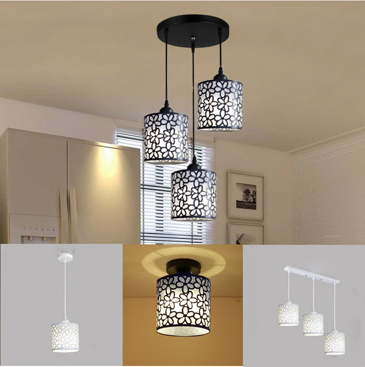 Simple restaurant chandelier three creative personality led bar dining room restaurant art dining hanging lamps wholesale market