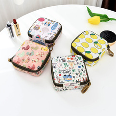 Japanese portable makeup bag handbag, carry-on cute lipstick storage bag, sanitary pad zipper small bag, wholesale