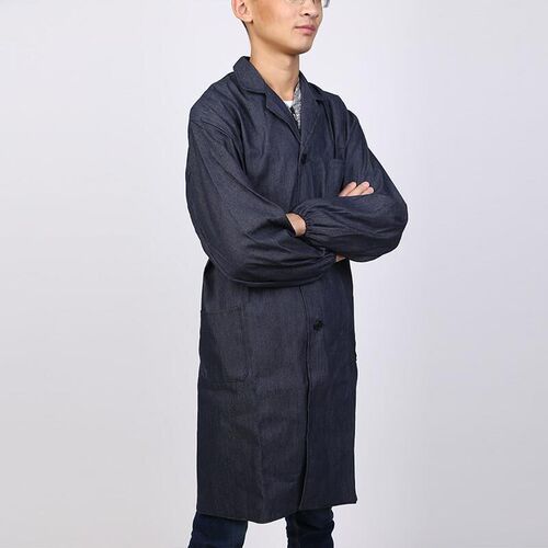 Denim work clothes blue coat breeding factory processing coat warehouse logistics handling clothes labor protection coat work clothes