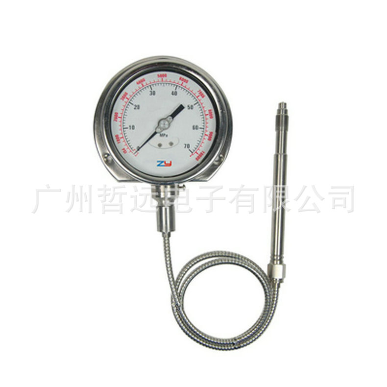 厂家直供软管压力机械表不锈钢耐震真空压力温度一体机械压力表