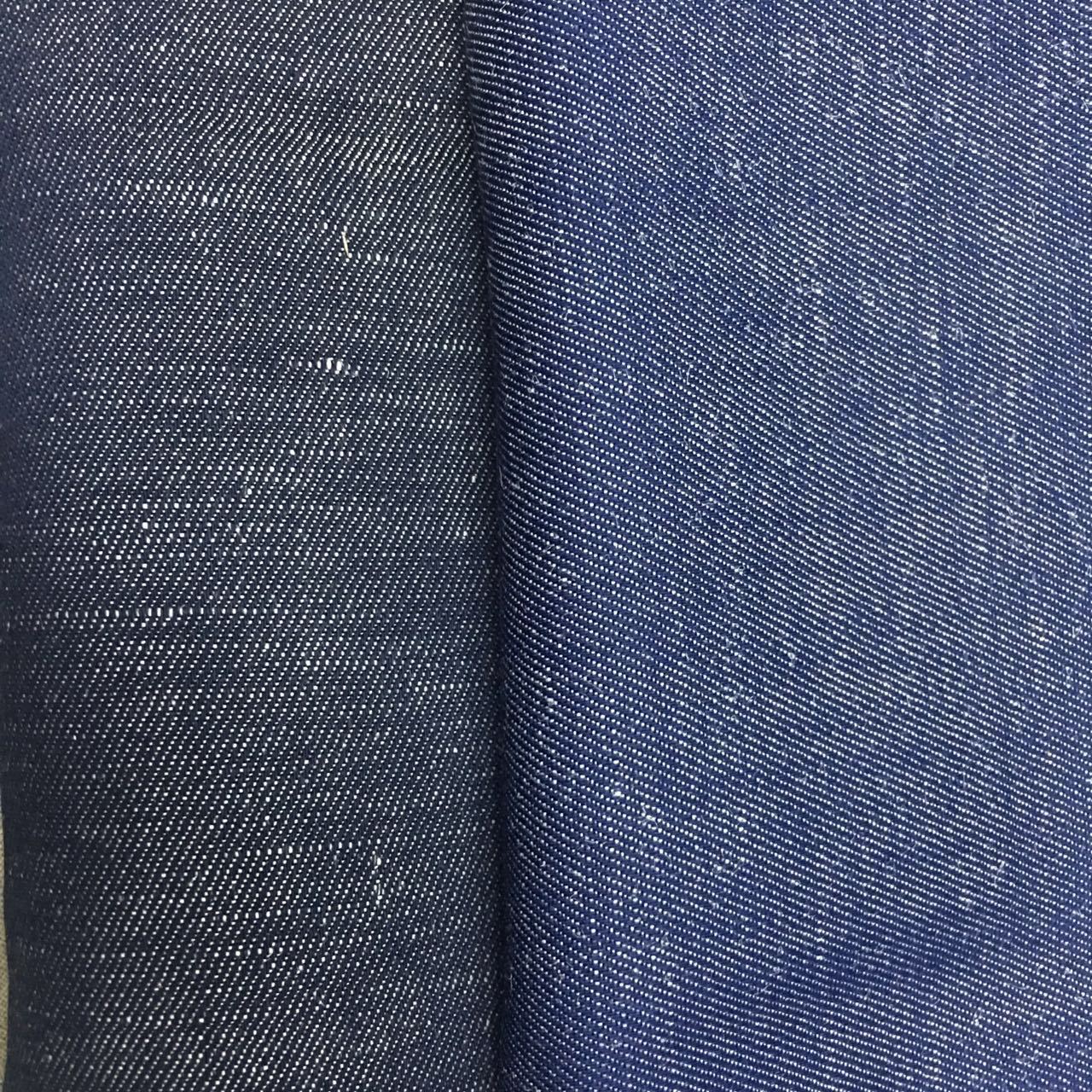 Linen  cotton yarn dyed instock 现货亚麻棉色织牛仔布