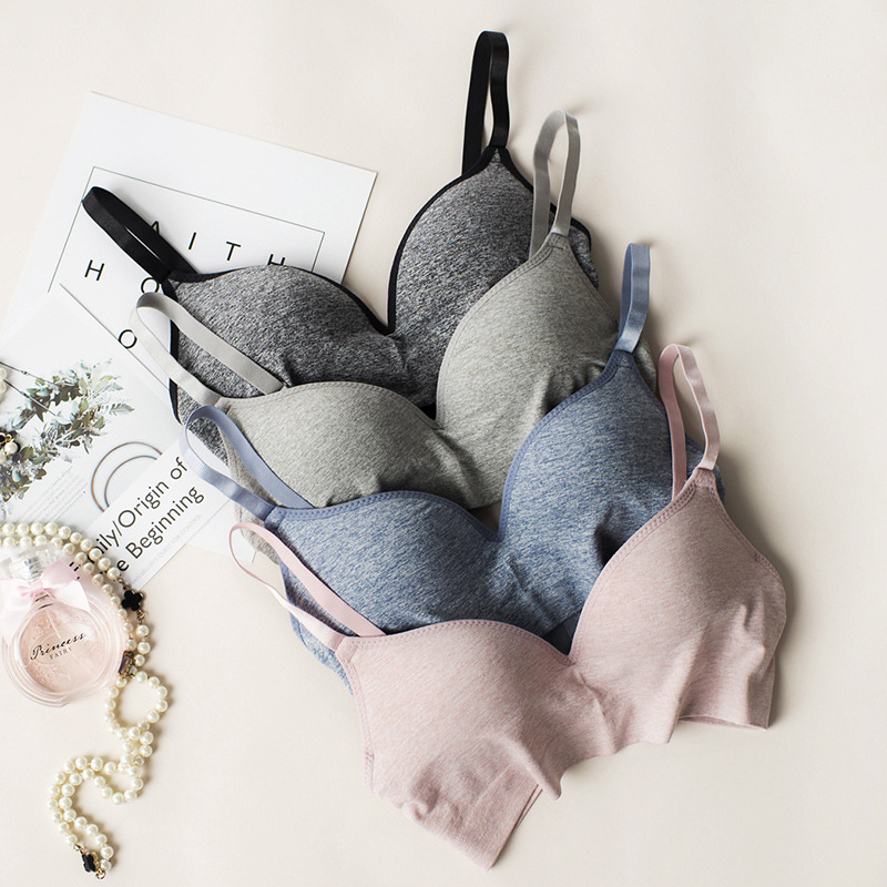 Breathable One-Piece Seamless Wire-Free Bra Sexy Push-Up Small Breast Bra Comfortable and Breathable Girl Intimates Autumn and Winter