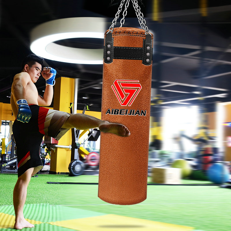 Fábrica directa suministros de boxeo bolsa de arena de gamuza sólido hueco colgando bolsa de arena de boxeo suministro suficiente