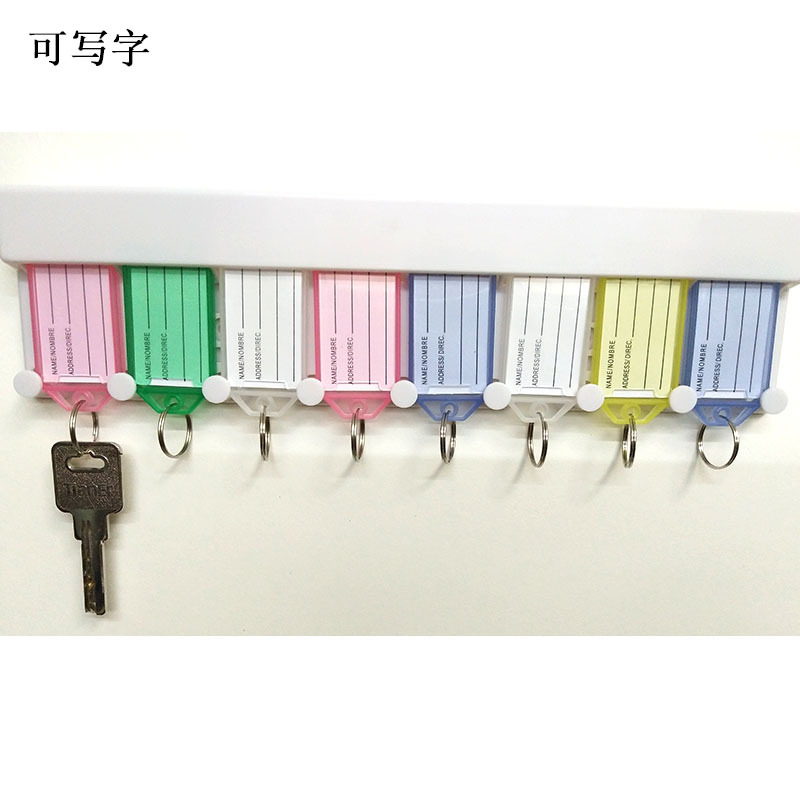 Color plástico flip puede marcar número clasificación llave tarjeta equipaje etiqueta Oficina Hotel llavero