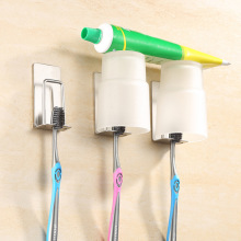 牙刷置物架免打孔壁挂式家用卫生间收纳漱口杯牙膏牙刷架不锈钢