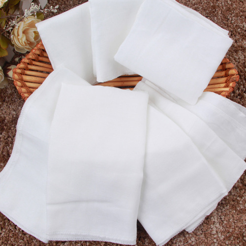 Pupu Miben white cotton gauze foldable diapers soft skin-friendly washable diapers for infants and young children 46*50 wholesale