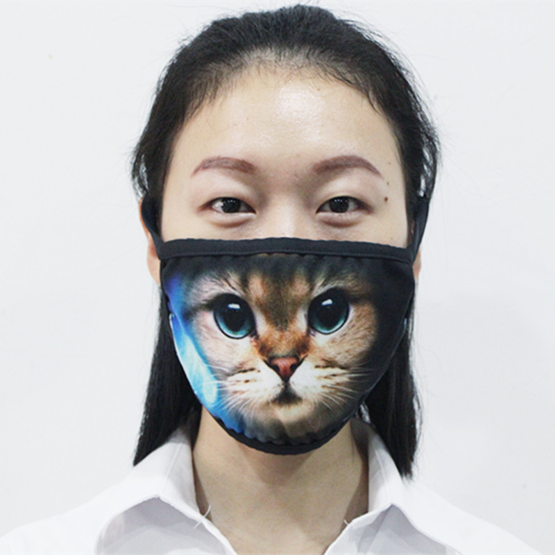 创鑫海厂家批发骑行面罩热转印双层透气防臭布口罩出口日本外贸