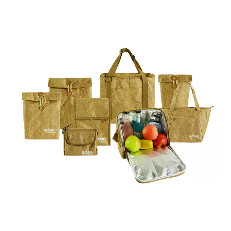 牛皮纸复古铝箔冰包保温保鲜袋定做 防水杜邦纸袋子定制餐包套装