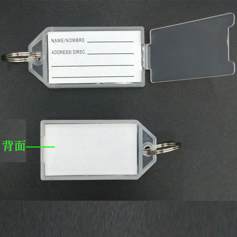 Color plástico flip puede marcar número clasificación llave tarjeta equipaje etiqueta Oficina Hotel llavero