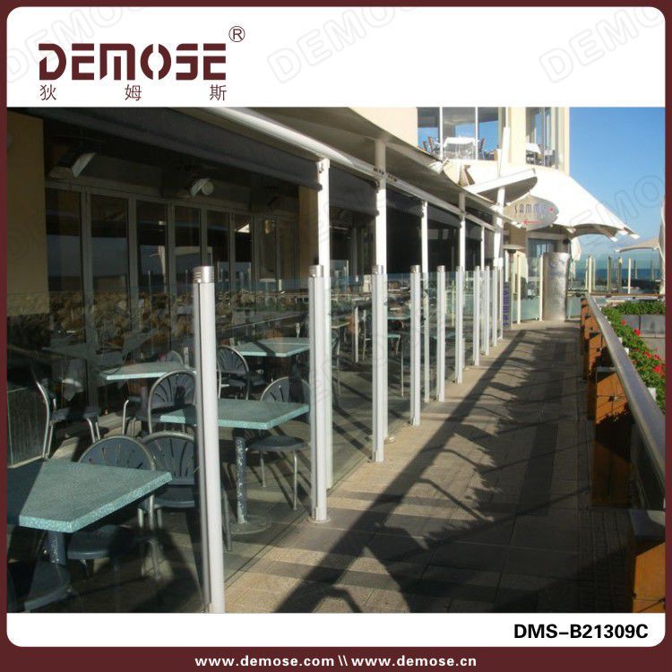 户外立柱无框玻璃栏杆 庭院防护栏 办公大楼楼梯栏杆 玻璃栏板