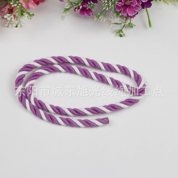 厂家加捻三股绳 宠物绳 饰品绳 硬三股