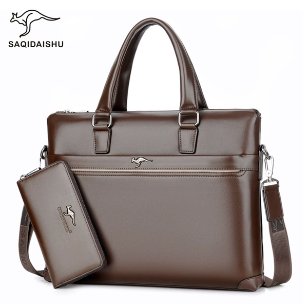 Platty -grain brown matching bag