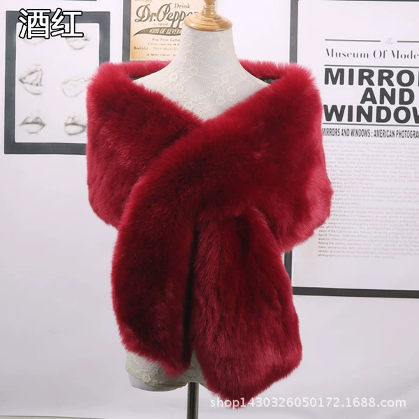 Red wine super soft and wide shawl