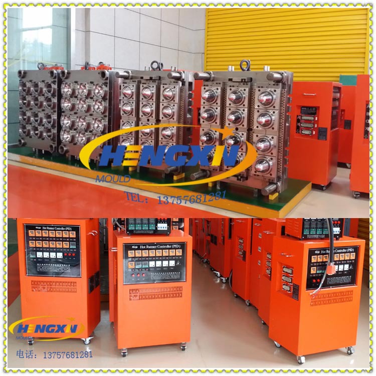 热流道无浇口气封瓶胚模具  pet preform mould