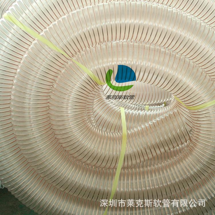 PU钢丝管作为抗磨损保护管高抗张强度耐强撕裂通风软管