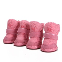 Factory direct sales pet warm shoes, lamb velvet dog snow shoes, Teddy Pomeranian shoes, puppy cotton shoes
