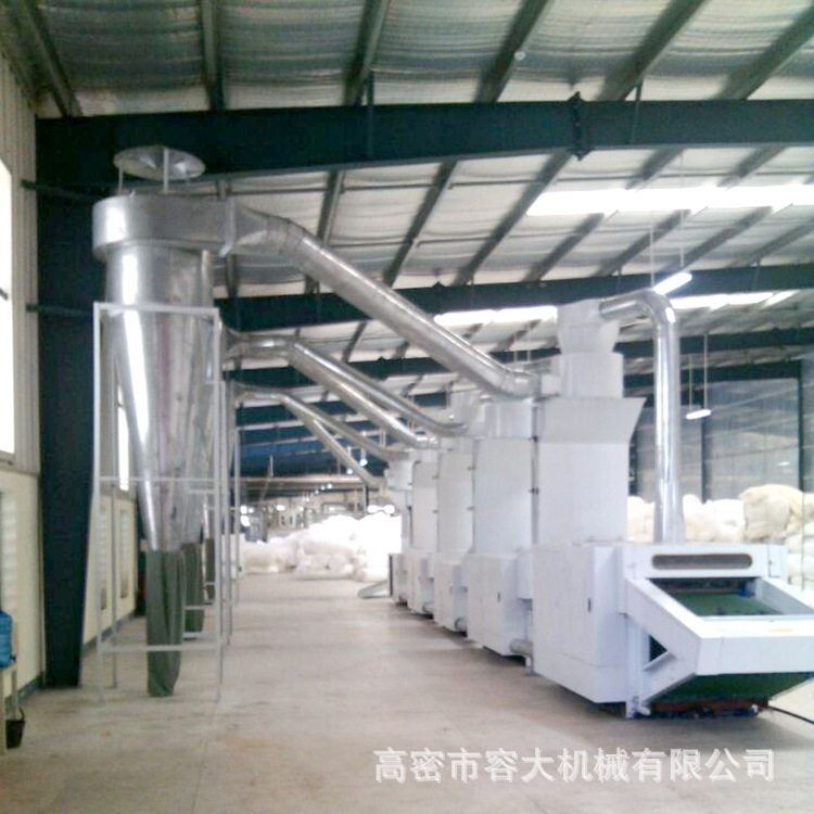 无纺布废旧纤维回收线 边角料服装化纤回收线设备