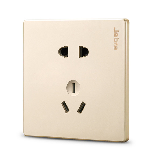 Jabra switch socket household concealed type 86 one-open five-hole socket with double control switch usb gold panel