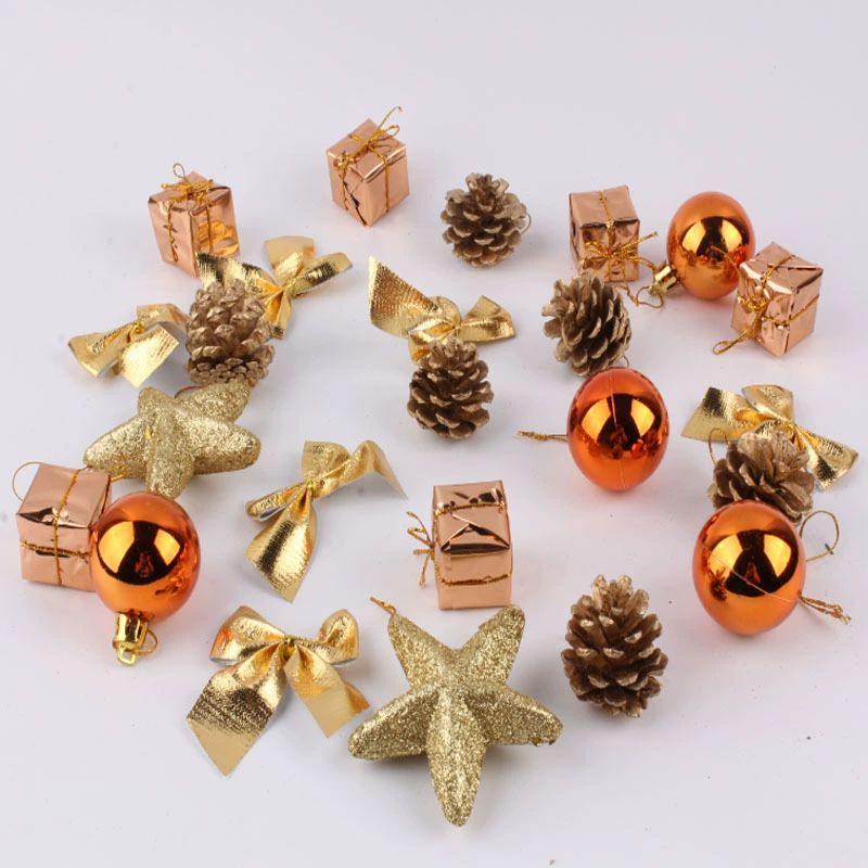 Рождественская елка украшения кулон 24 упаковки Бронзовый Рождественский пакет кулон праздничные украшения