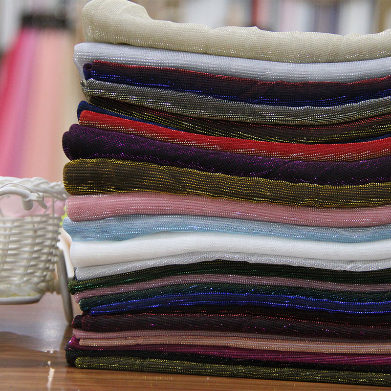 全涤幻灯丝网纱舞台表演用布 七彩亮光幻灯丝网布面料 现货网布