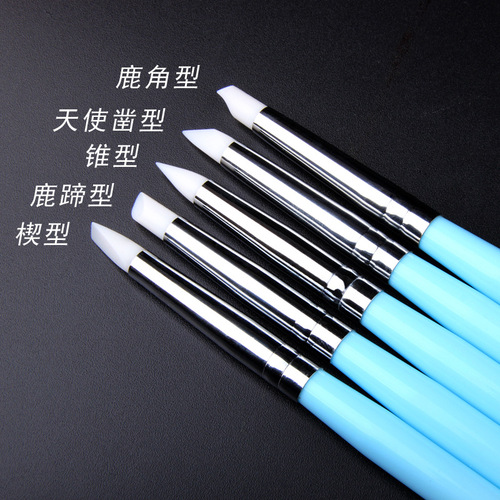 Nail art pen acrylic rod silicone dot flower double-head dot pen clay tool detail modification pen manicure indentation pen