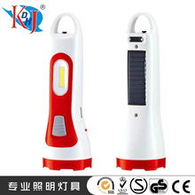 廠家供應KD-4532太陽能手電筒 LED+COB家用戶外應急照明手電