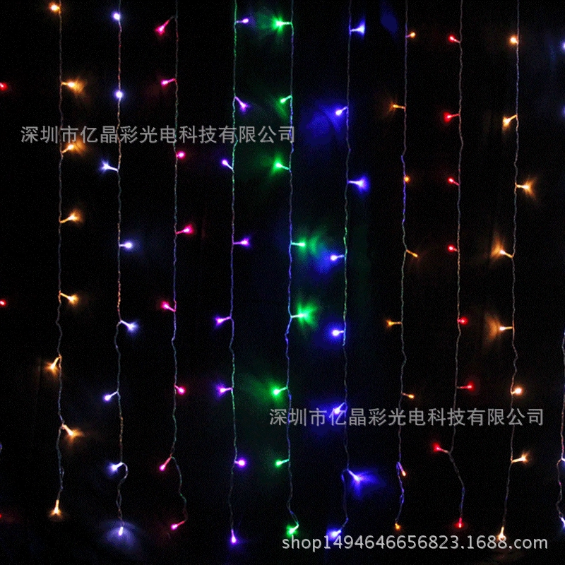 Лампа-куртина LED, занавесь 3×3 м, 300LED для свадьбы и фестивалей, несколько цветов и напряжений