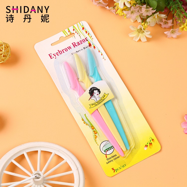 Depiladora/rasuradora mini portátil para cejas, mango recto