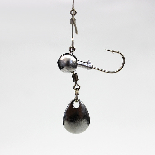 Weihe round spherical lead head hook 2g 4g high carbon steel hook lead head hook with sequin fish hook lure sequins