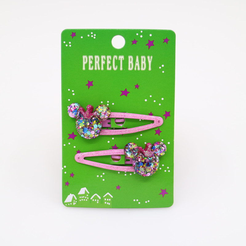 Dibujos animados Glitter corona Minnie arco traje niños bebé pelo lazo accesorios pelo cuerda banda de goma cuerda de pelo