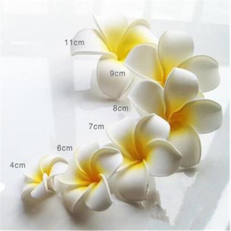 Wholesale 4/5/6/7/9/11cm Simulated Frangipani Hairpin Pe Foam Flower Bridal Head Flower Swimsuit in Stock