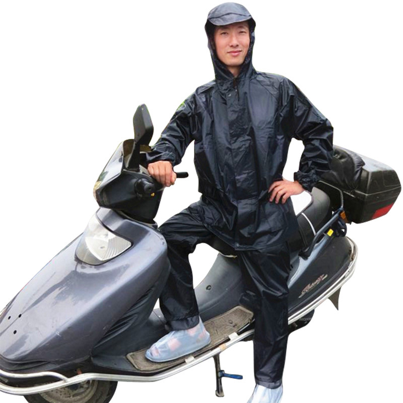 亿可来牌厂家自产自销涤纶pvc加厚单层分体劳保套装雨衣挡风