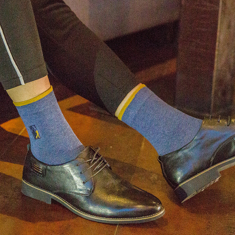 Chaussettes mi-mollet classiques brodées décontractées en coton pour homme, couleur unie, style sport, nouvelle collection 2025d_voghion.com