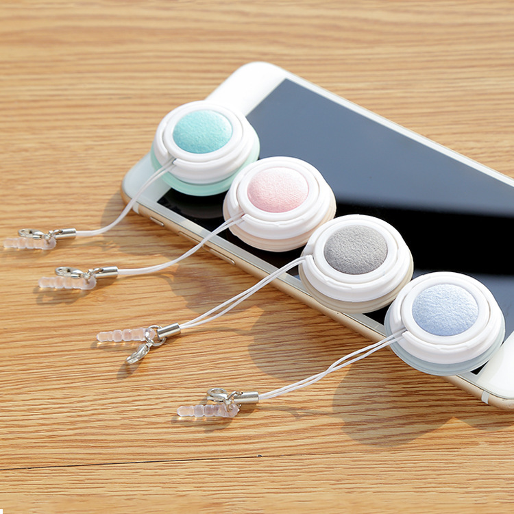 Macaron Mobile Phone Screen Wipe Cleaning Eyeglass Lens Wipe Deerskin Cloth Screen Cleaning Tool Hanging