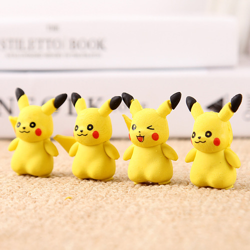 Children's learning stationery creative 3D cute eraser cartoon Pikachu eraser removable assembly