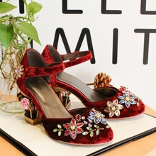 复古婚鞋 春夏新款 鸟笼镂空金属高跟羊皮里水钻包头女式中空凉鞋