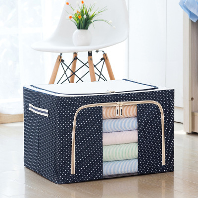 Caja de almacenamiento plegable transparente con marco de acero impermeable para ropa, organizador de almacenamiento para edredones de armario, caja de almacenamiento para mudanzas.