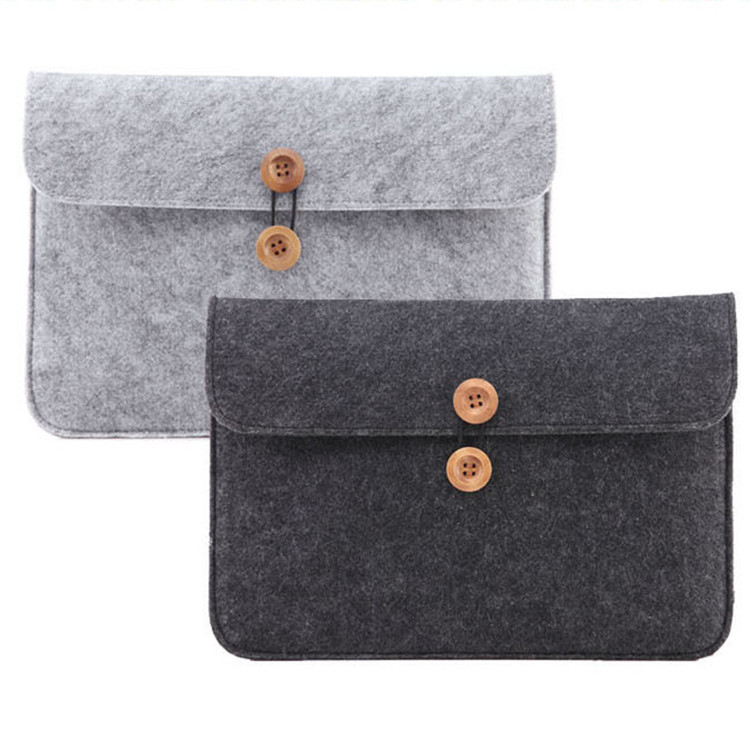 厂家批发 韩版时尚毛毡电脑包毛毡a4文件袋毛毡保护套 可加印logo