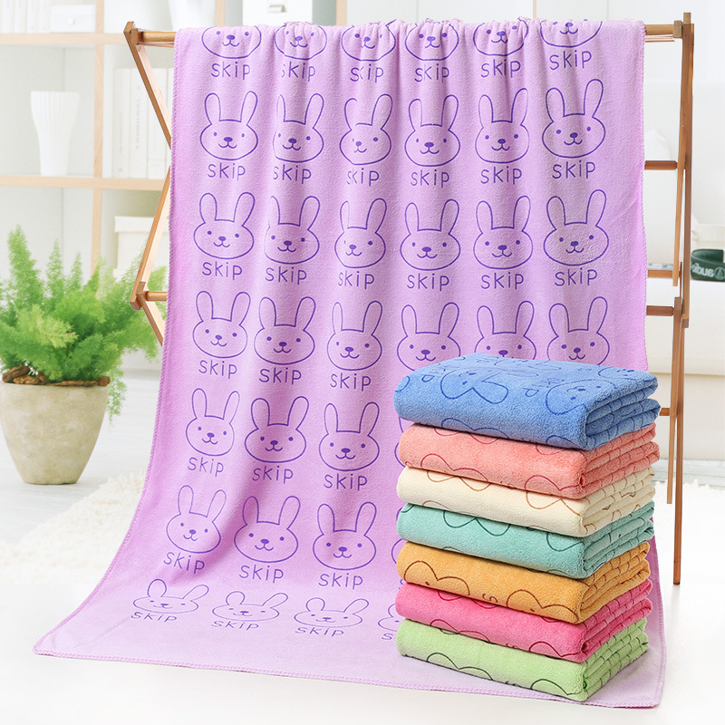 Cartoon Printed Bath Towel Microfiber Polyester Nylon 300g 70*140 Beach Towel Absorbent Swimming Bath Towel Wholesale