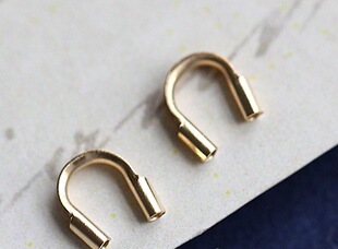 14k����ɫ5mmU���R����o����β�۴���䓽z���ֹ�diy���b536