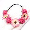 Realistic headband solar-powered suitable for photo sessions, children's props, hair accessory, roses, sunflower