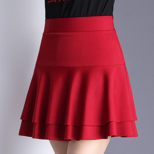 Dance costume for 2024 Autumn/Winter, sailor style, short skirt, high-waisted, plus size, A-line, puffed umbrella skirt, cake style