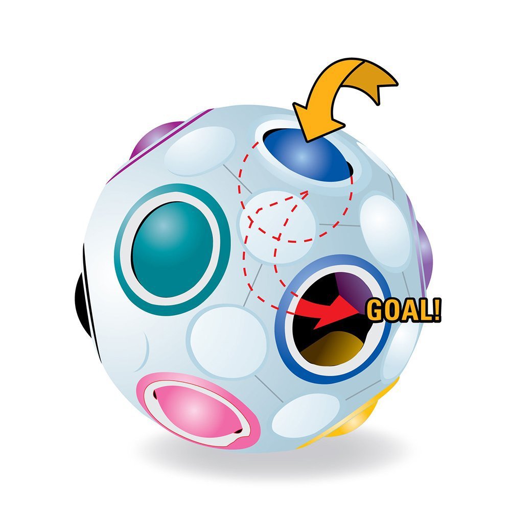 Venta caliente transfronteriza BOLA MÁGICA Arco Iris bola adulto descompresión cordón en forma de cubo de fútbol