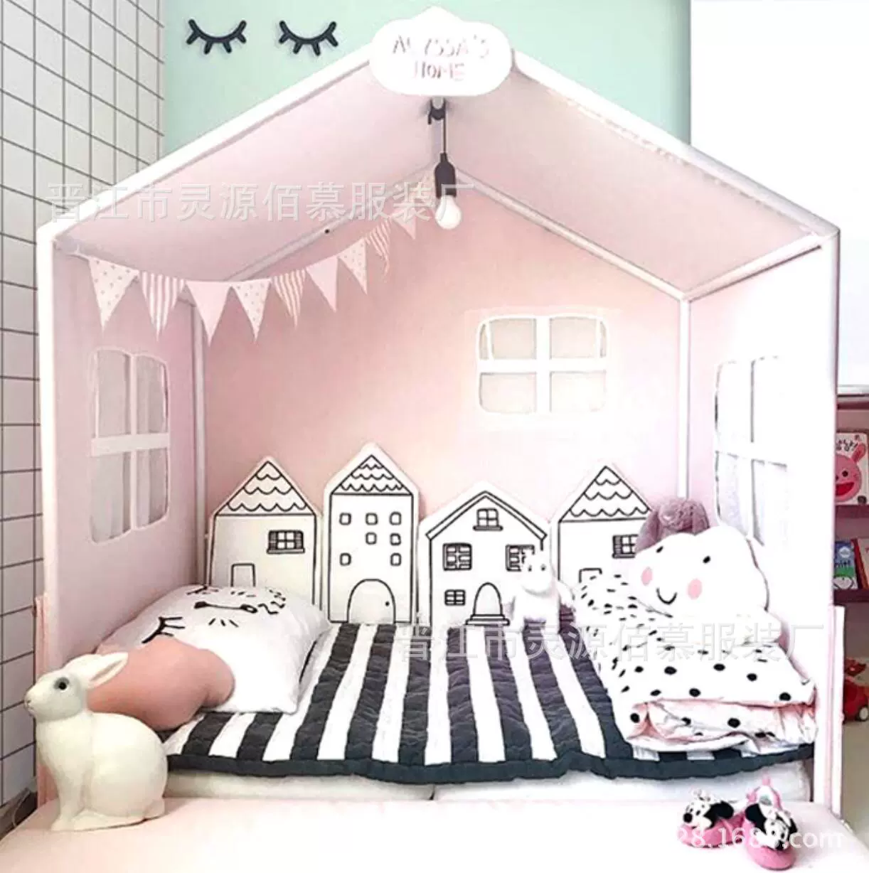 Scandinavian house, sides, fence, collision protection