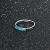 Accessory, blue ring with stone, jewelry, silver 925 sample, simple and elegant design, with gem